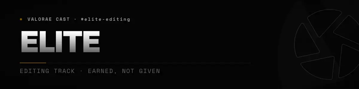 The header banner posted in the Elite Editing channel